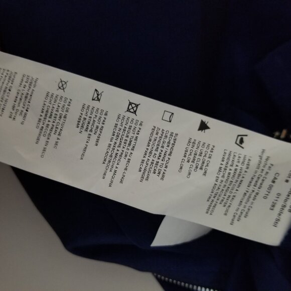 Joseph Ribkoff Sapphire Blue Draped Zip-Front Dress – Size 16 - Picture 13 of 13